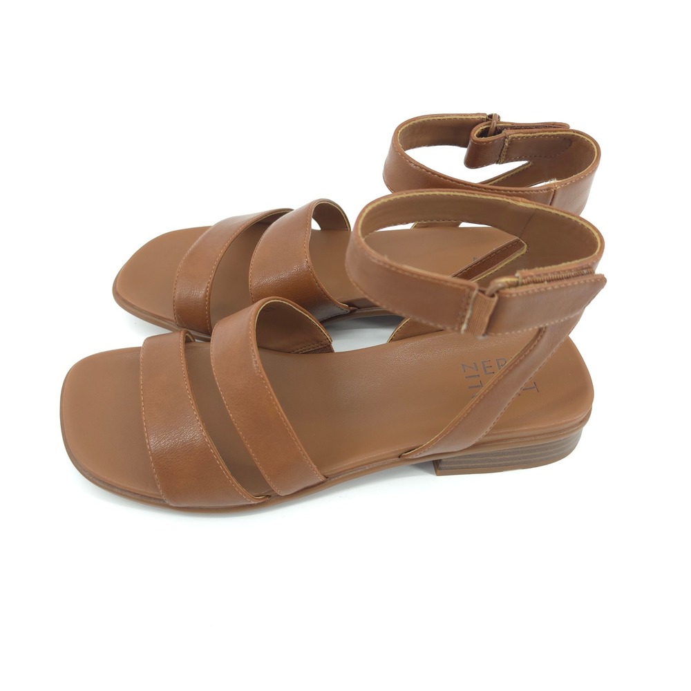 Naturalizer Womens Effie Sandal Synthetic English Tea Brown 9 Ankle Strap - Picture 3 of 7